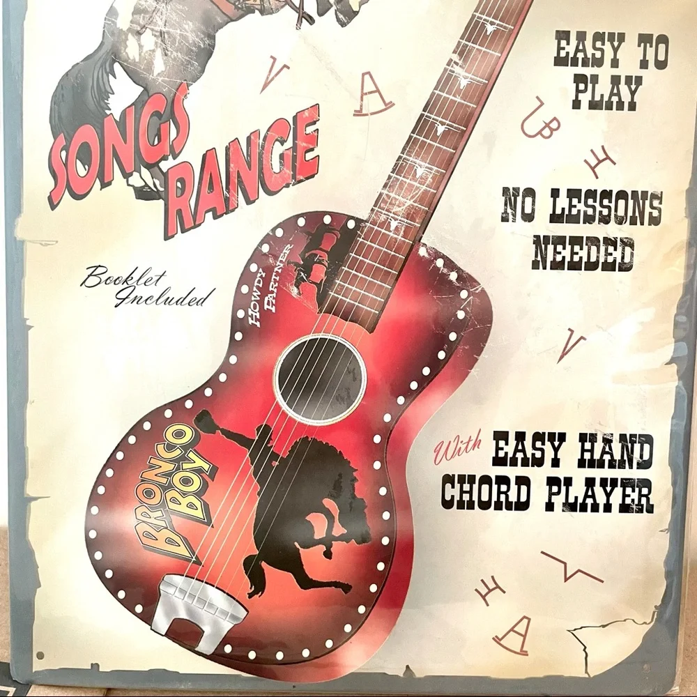 NEW Bronco Boy Guitar Metal Sign